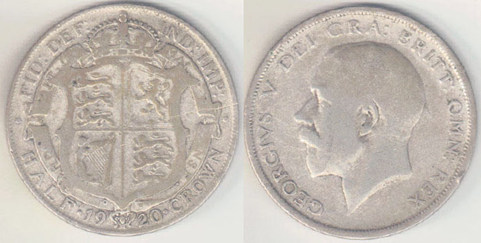 1920 Great Britain silver Half Crown A004682